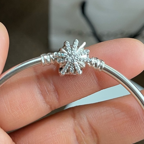 NWOT Limited Edition Pandora Fireworks Bangle Bracelet w/ 3 Christmas Charms EUC - Picture 7 of 15